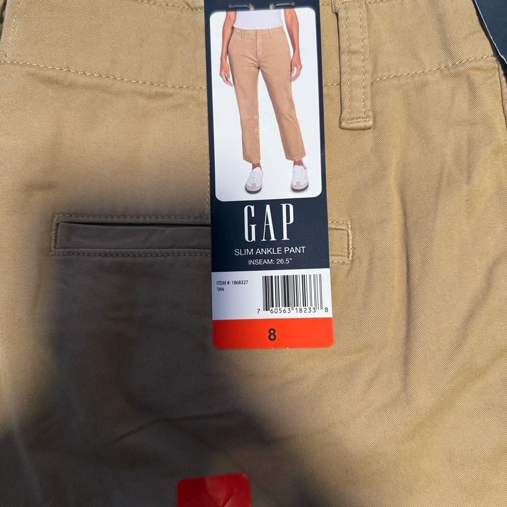 GAP Slim Ankle Pants in Tan - Picture 2 of 3